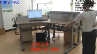 Electric height adjustable desk of CTHT2 F4900 for 3 seat from changteng