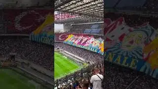 VIRAL ‼️ ADU KOREO DERBY MILAN LIGA ITALIA SUPORTER AC MILAN VS INTERMILAN #shorts