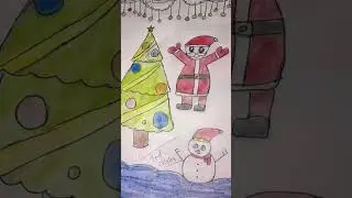 Merry Christmas 🌲 #short#shorts#merrychristmas #childdrawing