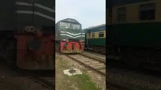 The famous fastest train Tezgam 8dn at Jhelum Railway Station Pakistan