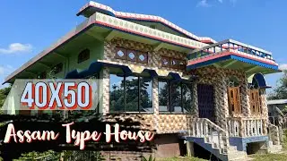 Beautiful House 🏡 Assam Type House Design || 40&times;50 House Design || 4 Bedroom House Plan || 4BHK