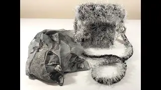 Winter Bear’s Black Pearls purse with silken scarf by moma jo & jo love-JLC-Brand Original-Certified