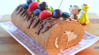 Chocolate Roll Cake Recipe | Soft and Delicious Swiss Roll Cake
