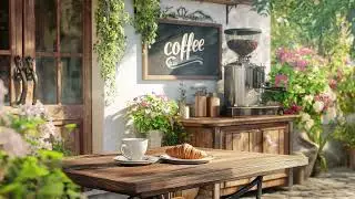 Cozy Outdoor Coffee Ambience ☕ | Warm Sunlight & Calm Morning