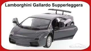 Lamborghini Gallardo Superleggera, Gray - Showcasts 73346 - 1/24 Scale Diecast Car