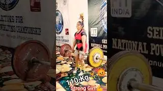 110.Kg Deadlift Strong Girl 💪 #shorts #shortsfeed #youtubeshorts 🏋️