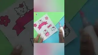 DIY Hello Kitty Stickers #shorts #youtubeshorts #hellokitty #trending #cute #kawaii