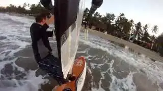 Windsurfing Cabarete Dominican Republic November 2014 Frontside surfing, jumps and jibes