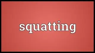 Squatting Meaning