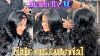 How to butterfly Hair cut कैसे करे | hair cutting tutorial | step with multi layers | for beginners