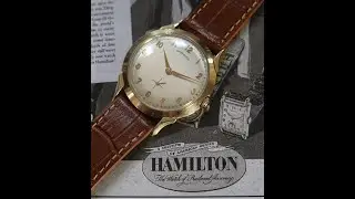 Мужские винтажные часы Hamilton Powell с ручным заводом, примерно 1956 года выпуска, произведены ...