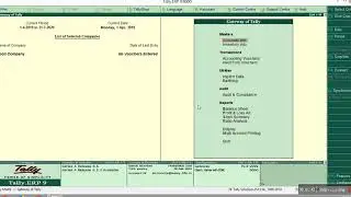 How to set Password to a Company in Tally ERP9