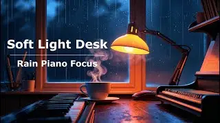 Soft Light Desk &ndash; Emotional Rain Piano for Deep Focus & Night Study (1 Hour)