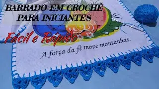 Bico em Crochê - 8 - CARREIRA ÚNICA PARA INICIANTES/ VERSÃO PARA CANHOTO