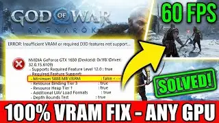 God of War Ragnarok: 4GB VRAM FIX for GTX 1650 / 1050 Ti - Low End PC (Bypass VRAM limit check ✅)