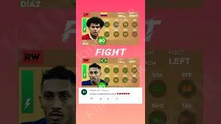 DLS 24 L.DIAZ VS RAPHINHA FIGHT CARD COMPARISON#dls24 #dlscard #comparison #dlsgame #shortsfeed