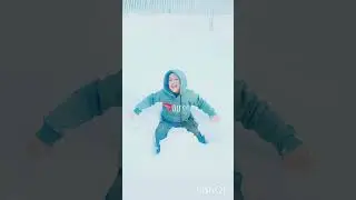 kashmir beautiful view cute baby enjoying snowfall in beautiful way subscribe please