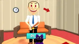 TEAM EVIL DAD ESCAPE! SCARRY TEAMWORK OBBY Full Gameplay