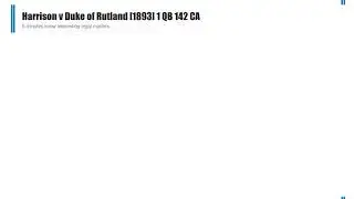 [Case Law Tort] ['trespass to land'] Harrison v Duke of Rutland [1893] 1 QB 142 CA