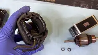 Singer 221 Featherweight: Motor Service Complete (Just before reassembly)