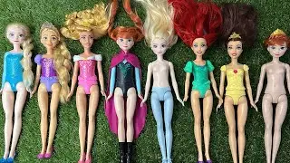 Disney Princess Frozen Dolls Unboxing Elsa, Anna, Belle & Ariel | Satisfying ASMR Toy Reveal
