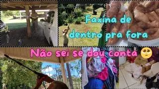 Não vou dar conta,é muita coisa ao ao mesmo tempo,Esposo pegou junto na faxina pão e roupas lavadas 