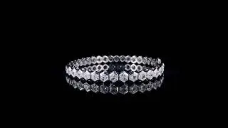 Hexagon lab grown diamond bracelet #unisexfashion  #labgrowndiamond #cvd #ecofriendlydiamond
