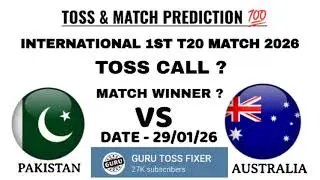 Pakistan vs Australia toss prediction|| today toss 😍|| international 1st t20 match 2026