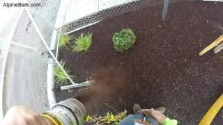 Fresh Fine Bark Mulch Blowing