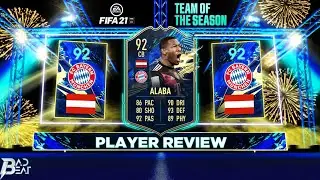 (92) TEAM OF THE SEASON ALABA PLAYER REVIEW! TOTS ALABA - FIFA 21 ULTIMATE TEAM