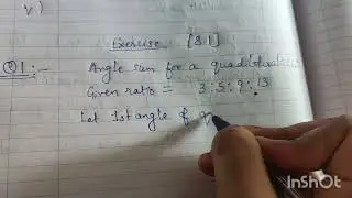 Exercise 8.1 Q1 Find angles of quadilateral if they are in ratio 3:5:9:13.