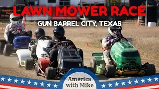 Lawn Mower Races in Gun Barrel City, Texas