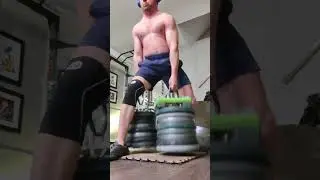 Dinnie Stones style lift: 595 lbs (270 kg) X 10 reps