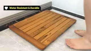 Utoplike Teak Wood Bath Mat