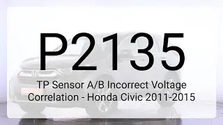DTC P2135: TP Sensor A/B Incorrect Voltage Correlation - Honda Civic 2011-2015