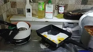 계란후라이 김치 카레 저녁 준비 #저녁 #계란후라이 #카레 #김치