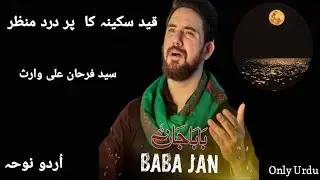 Farhan Ali Waris Noha / Baba Jan Noha / بابا جان نوحہ / Bibi Sakina s.a Noha