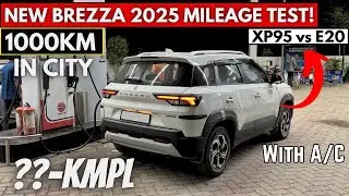 Maruti Brezza Facelift 2025 Mileage Test Petrol 2025 | Brezza Automatic Mileage | brezza zxi 2025