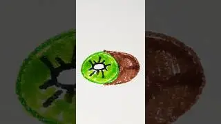🥝 Easy Kiwi🖌️ Drawing Hack &ndash; Beginners Can Do This! #shorts #art #drawing #easy