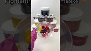 Mixing all 10 Color Pigment Refresher masks 🌈 #pallure #colormask #mixingcolors