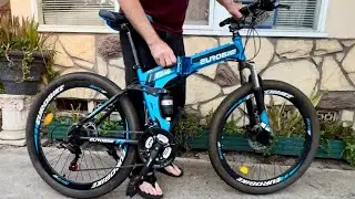 How To Fold And Unfold A Eurobike G4 Folding Mountain Bike