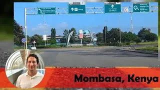 Entrance to Moi International Airport in Mombasa, Kenya