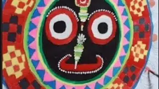How to make Jagannatha painting 🙏💕 । How to Sambalpuri painting lord jagannatha 🥰 ।