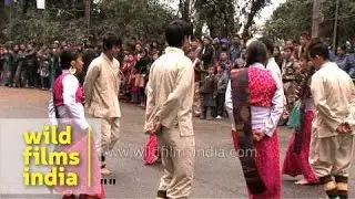 Limbu dance from Nepal by young girls and boys