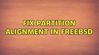 Unix & Linux: Fix partition alignment in FreeBSD