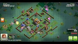Baby Dragon Level 10 Attack, My Builder Hall Base. CLANS OF BD 007
