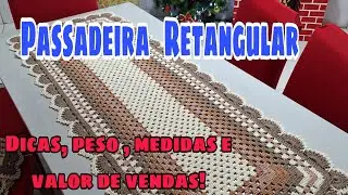 🎯PASSADEIRA RETANGULAR ECONOMICA, COMBINA&Ccedil;&Atilde;O PERFEITA E SUPER ECONOMICA#crochet #passadeiradecroche