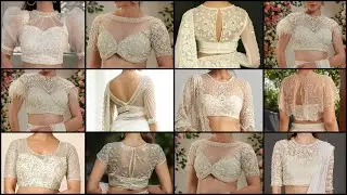 Trendy Off White Net Blouse Designs 2025 | Net Blouse Off White | Latest off White Net Blouse Design