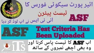 ASF TEST CRITERIA UPLOADED .ASF TEST DATE AND TEST PATTERN NEW JOBS 2019