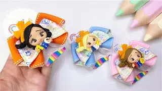 LAÇO LUNNA DE VOLTA ÀS AULAS/Laço Escolar/Lindo e Fácil de Fazer #ribbon 